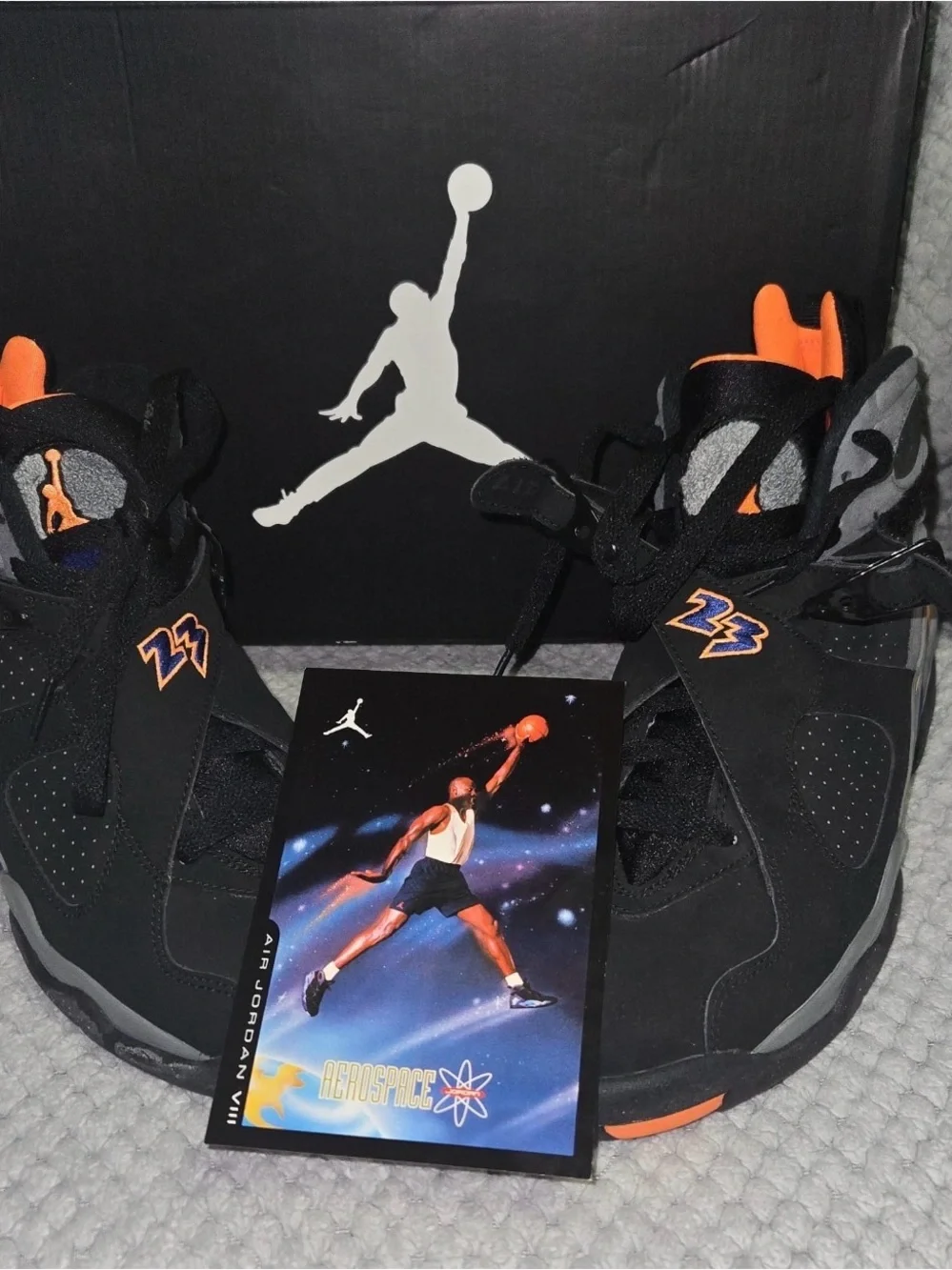 Nike Air Jordan (8) Men’s Black & Orange Basketball Shoes